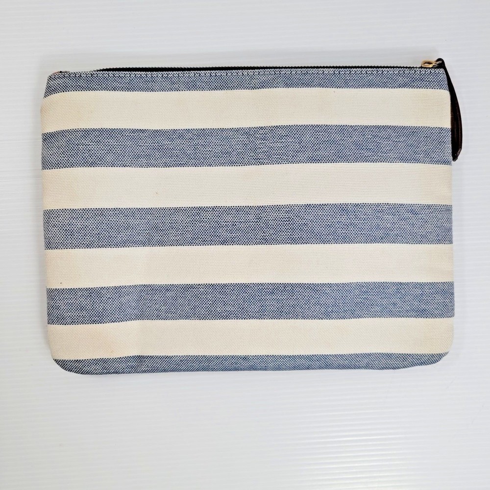 Stella & Dot Travel Makeup Bag Good Vibes Stripe Zippered Pouch Stella and Dot - Picture 2 of 5